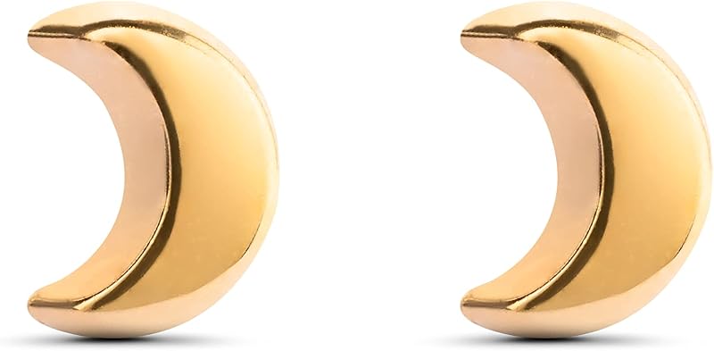 Pendientes Moon de oro amarillo de 9K en forma de luna
