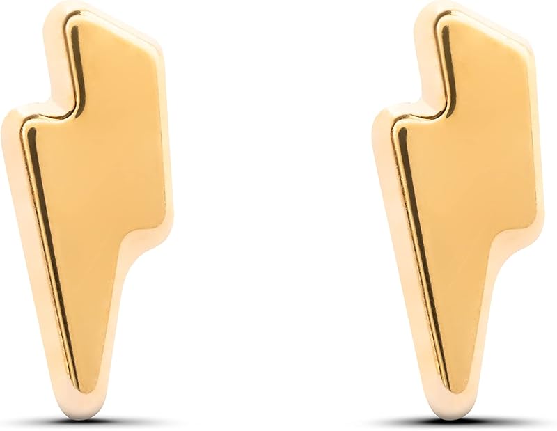 Pendientes Ray de oro amarillo de 9K en forma de rayo